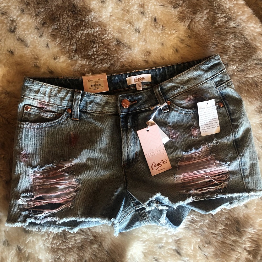 ✨🎀 CANDIES DESTROYED DENIM SHORTS